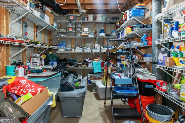 view of storage room