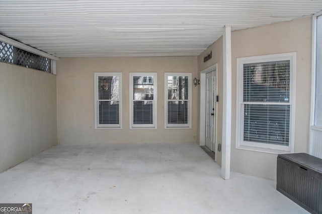 view of patio / terrace featuring radiator