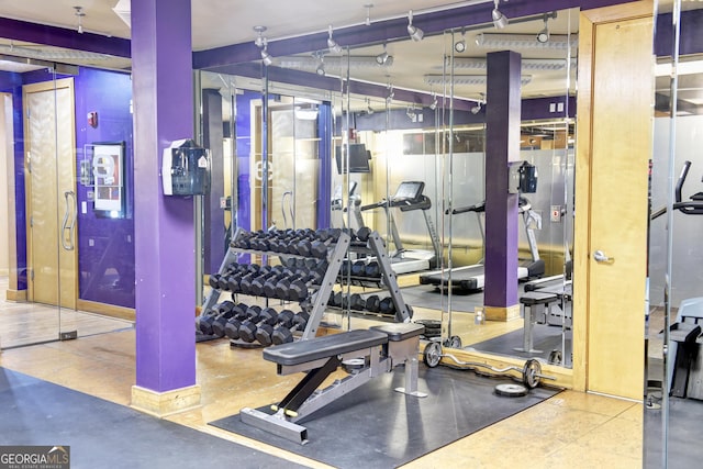 view of workout area