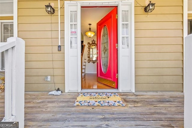 view of doorway to property