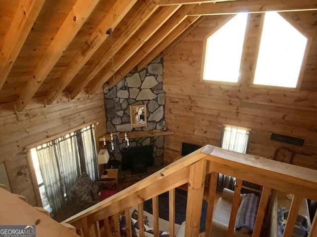 114 Palisade Dr, Ellijay, GA 30540 - interior space with an upstairs landing