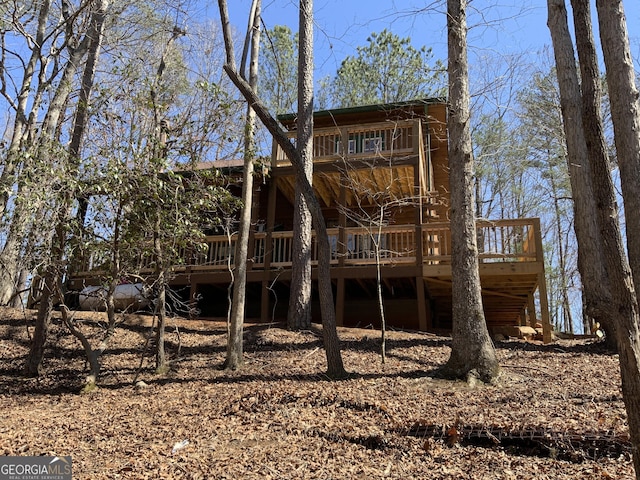 114 Palisade Dr, Ellijay, GA 30540 - rear view of property with a wooden deck