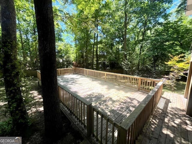 view of wooden deck