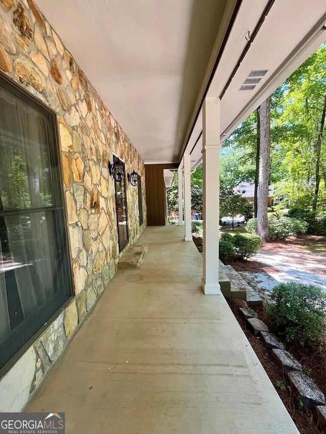 view of patio with covered porch