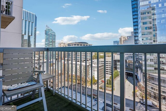 3324 Peachtree Rd NE Unit 1115, Atlanta, GA 30326 - balcony featuring a city view