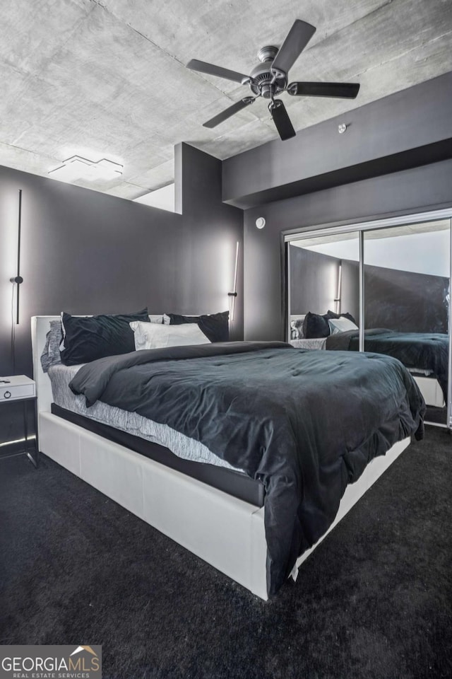 3324 Peachtree Rd NE Unit 1115, Atlanta, GA 30326 - bedroom with carpet floors and ceiling fan