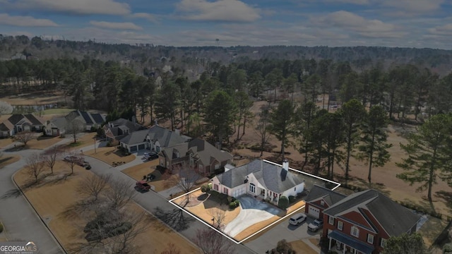 9620 Coastal Pointe Dr, Villa Rica, GA 30180 - aerial view with a residential view and a view of trees