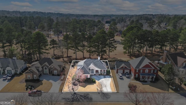 9620 Coastal Pointe Dr, Villa Rica, GA 30180 - drone / aerial view with a residential view