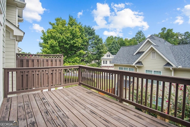 view of wooden deck