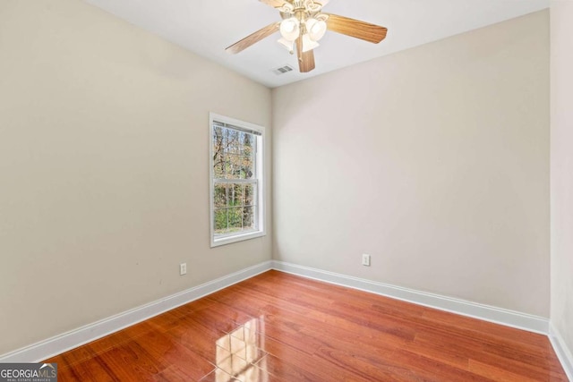 4838 Netherlands Pl, Flowery Branch, GA 30542 - spare room featuring wood finished floors and a ceiling fan