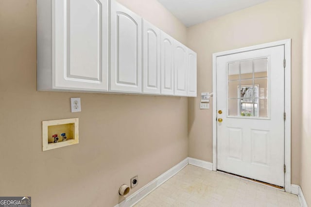 4838 Netherlands Pl, Flowery Branch, GA 30542 - laundry area featuring hookup for a washing machine, cabinet space, and hookup for an electric dryer