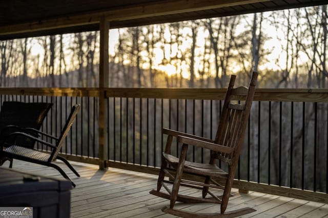 view of wooden terrace