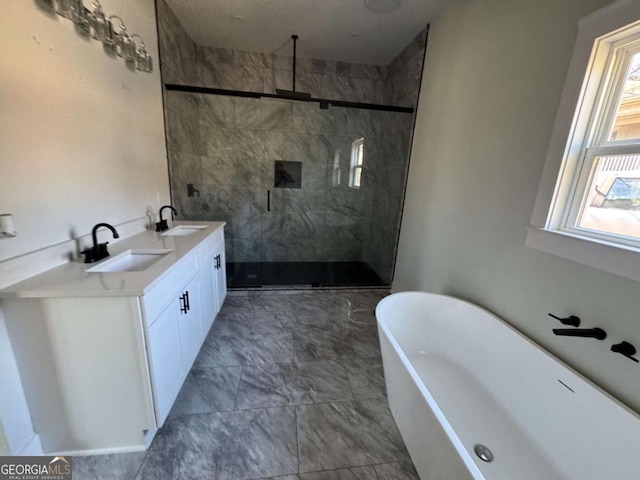 1510 Olympian Way SW, Atlanta, GA 30310 - bathroom with a shower stall, a soaking tub, and double vanity