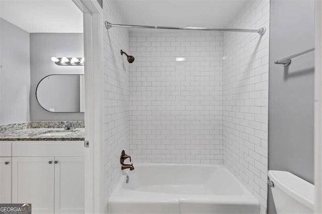117 Lablanc Way NW, Atlanta, GA 30327 - full bath with vanity, bathing tub / shower combination, and toilet