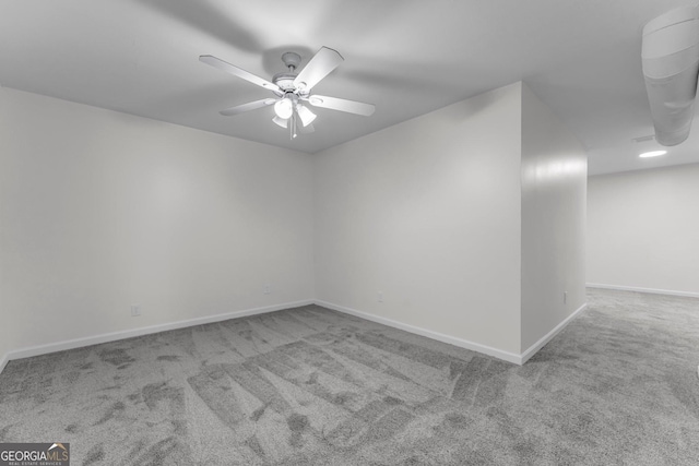 4304 Ruth Ln, Powder Springs, GA 30127 - empty room featuring baseboards, carpet, and a ceiling fan