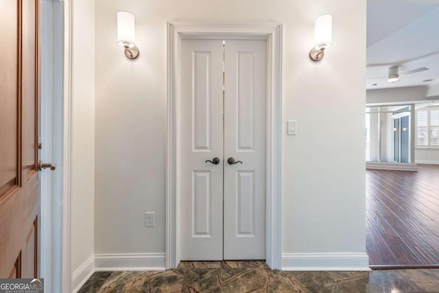 hallway with baseboards