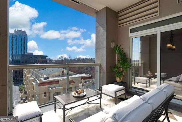 balcony with outdoor lounge area