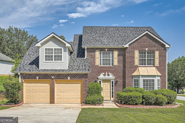 3370 Flagstone Trce, Ellenwood, GA 30294 - view of front of property with brick siding, a shingled roof, and concrete driveway