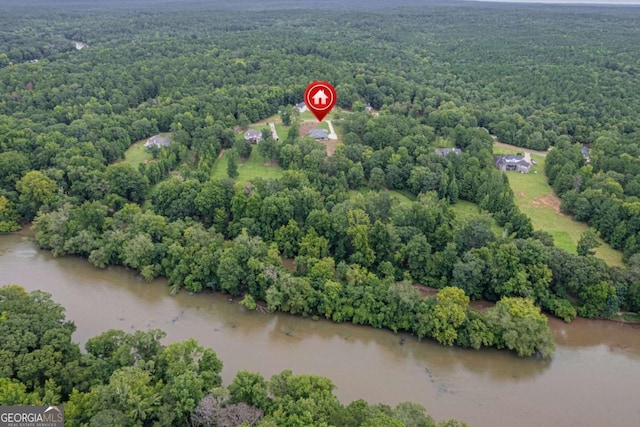 303 Tumbling Shoals Ct, Gray, GA 31032 - drone / aerial view with a forest view and a water view