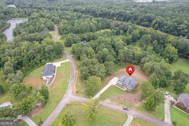 303 Tumbling Shoals Ct, Gray, GA 31032 - bird's eye view featuring a view of trees and a water view
