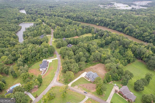 303 Tumbling Shoals Ct, Gray, GA 31032 - bird's eye view featuring a view of trees and a water view