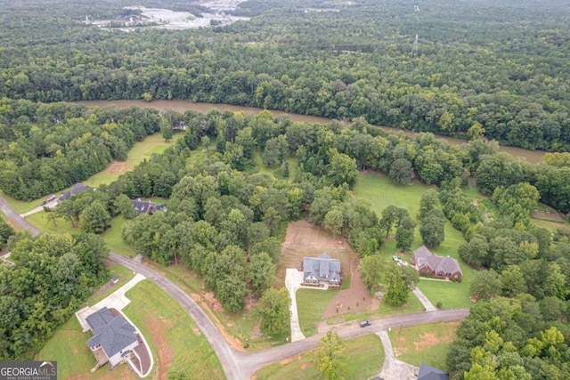 303 Tumbling Shoals Ct, Gray, GA 31032 - aerial view featuring a forest view