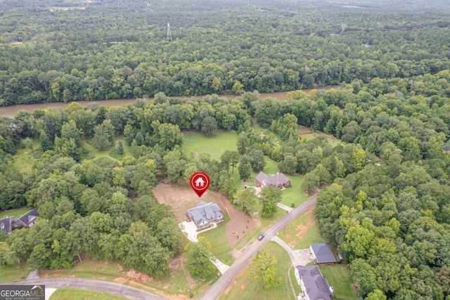 303 Tumbling Shoals Ct, Gray, GA 31032 - bird's eye view with a wooded view