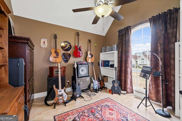 22 Valley Creek Dr SW, Cartersville, GA 30120 - bedroom with baseboards, wood finished floors, and lofted ceiling