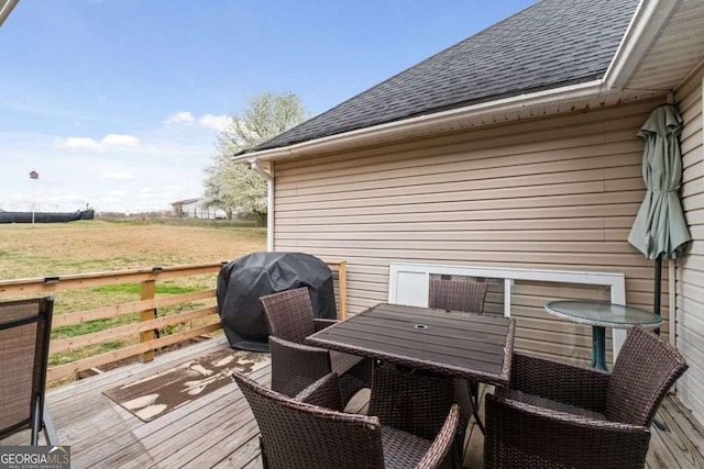22 Valley Creek Dr SW, Cartersville, GA 30120 - wooden terrace with outdoor dining space and area for grilling
