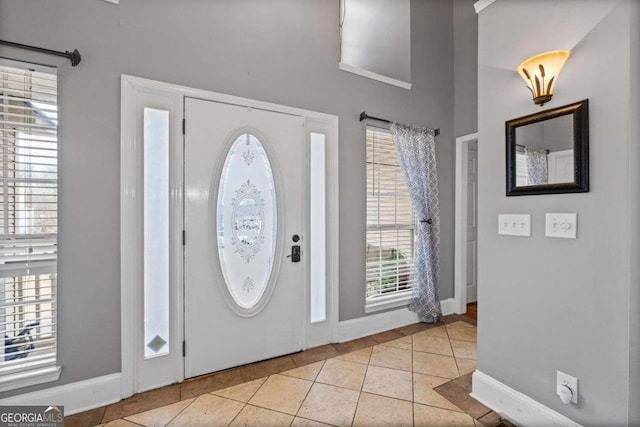 22 Valley Creek Dr SW, Cartersville, GA 30120 - tiled foyer entrance featuring baseboards
