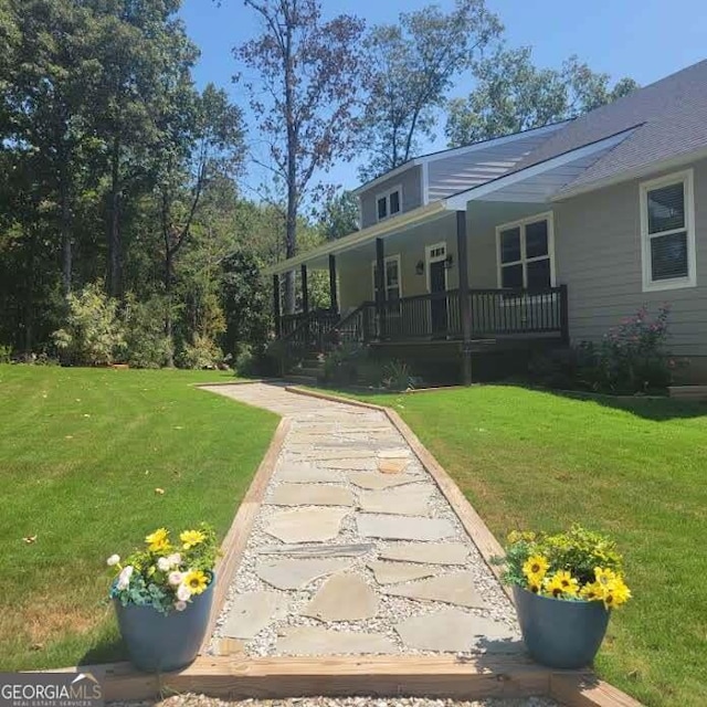 107 Oak Way Dr, Eastanollee, GA 30538 - view of yard with a porch