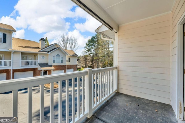 balcony with a residential view