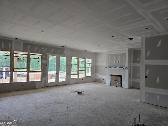 1653 Georgia Club Dr, Statham, GA 30666 - unfurnished living room featuring a fireplace