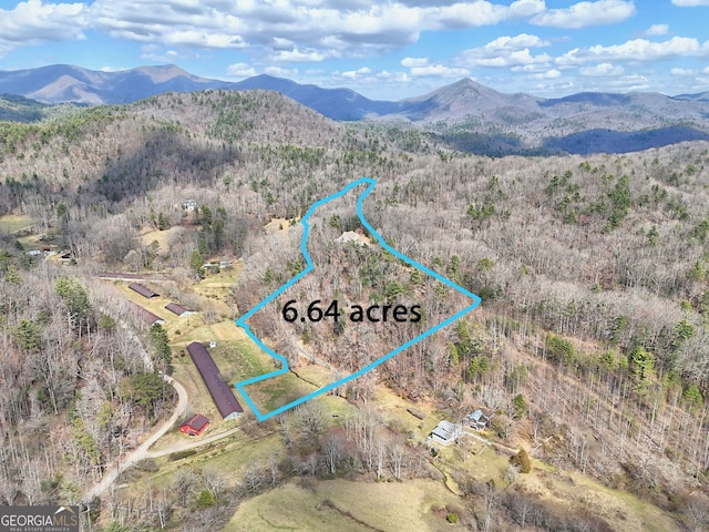 1068 Coleman River Rd, Clayton, GA 30525 - view of property location with mountains and property parcel outlined