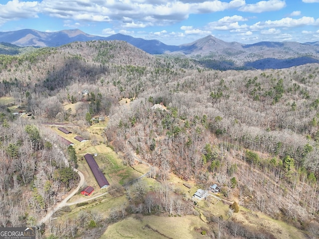 1068 Coleman River Rd, Clayton, GA 30525 - aerial overview of property's location featuring mountains