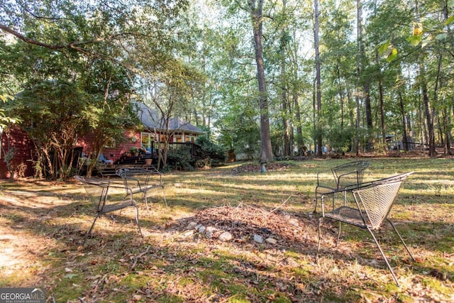 1041 Oconee Forest Ln, Watkinsville, GA 30677 - view of yard with a deck