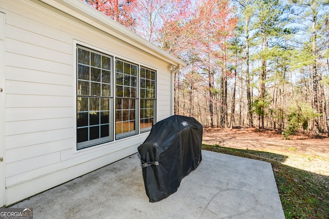 view of patio / terrace with area for grilling