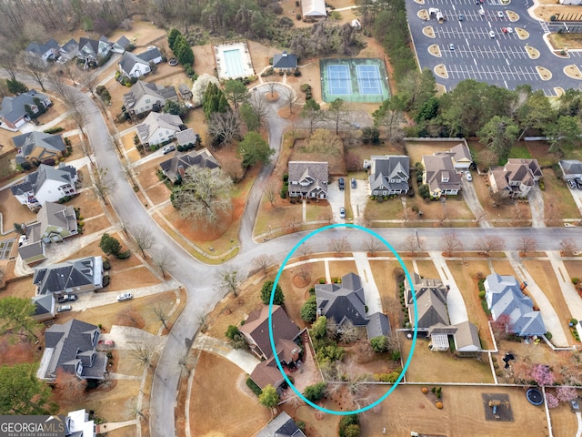 bird's eye view featuring a residential view