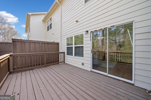 view of wooden terrace