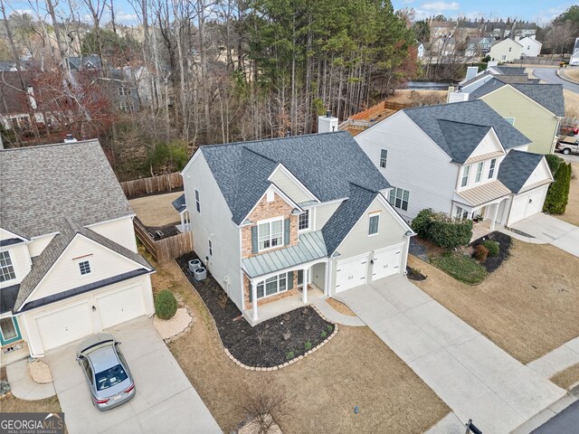 3810 Branch Bluff Ln, Cumming, GA 30040 - birds eye view of property featuring a residential view