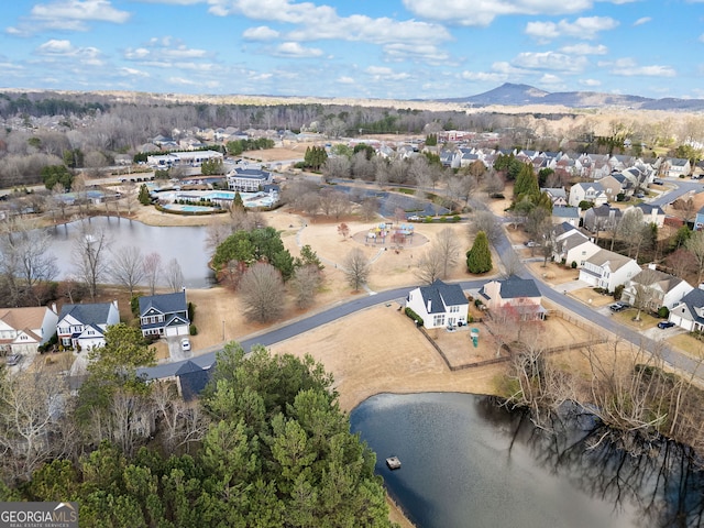 3810 Branch Bluff Ln, Cumming, GA 30040 - birds eye view of property with a residential view and a water and mountain view