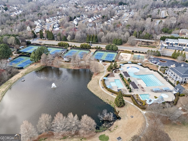 3810 Branch Bluff Ln, Cumming, GA 30040 - bird's eye view featuring a water view