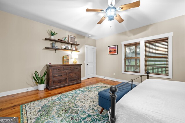 153 Whistle Pig Ter, Blairsville, GA 30512 - bedroom featuring a ceiling fan, wood finished floors, and baseboards