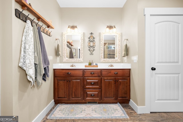 153 Whistle Pig Ter, Blairsville, GA 30512 - bathroom with a sink, baseboards, and double vanity