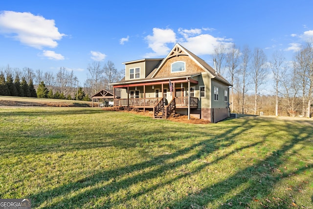 153 Whistle Pig Ter, Blairsville, GA 30512 - rear view of house with a yard