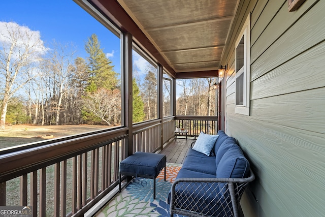153 Whistle Pig Ter, Blairsville, GA 30512 - unfurnished sunroom with wood ceiling