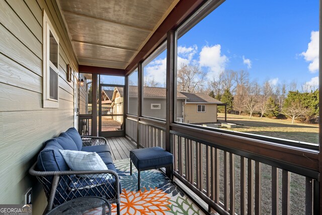 153 Whistle Pig Ter, Blairsville, GA 30512 - sunroom / solarium featuring wood ceiling