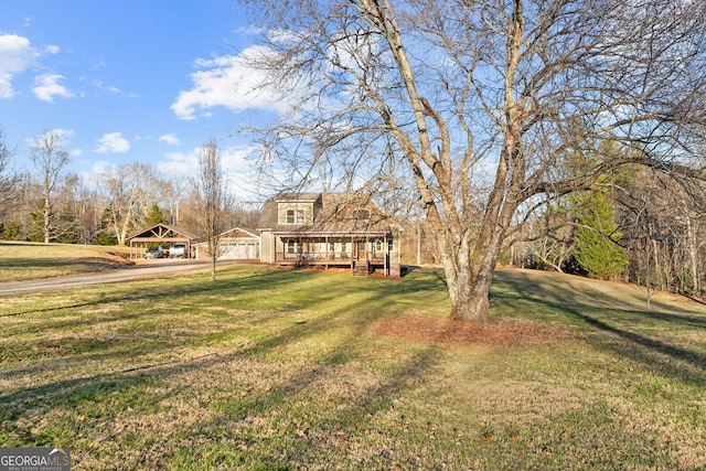 153 Whistle Pig Ter, Blairsville, GA 30512 - view of front of property featuring a wooden deck and a front yard