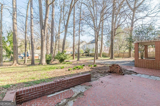 view of yard with a patio