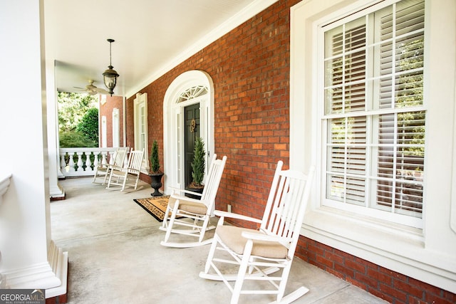 view of patio / terrace with a porch